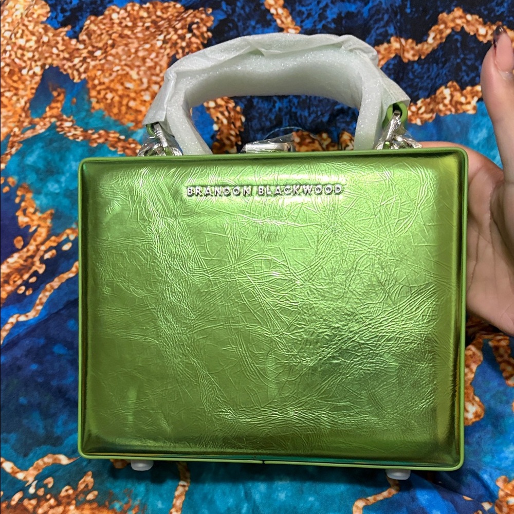 Brandon Blackwood Medium trunk Metallic Green Bag